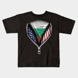 Bulgarian Flag  Bulgaria Flag American Flag Zip Down - Gift for Bulgarian From Bulgaria Kids T-Shirt